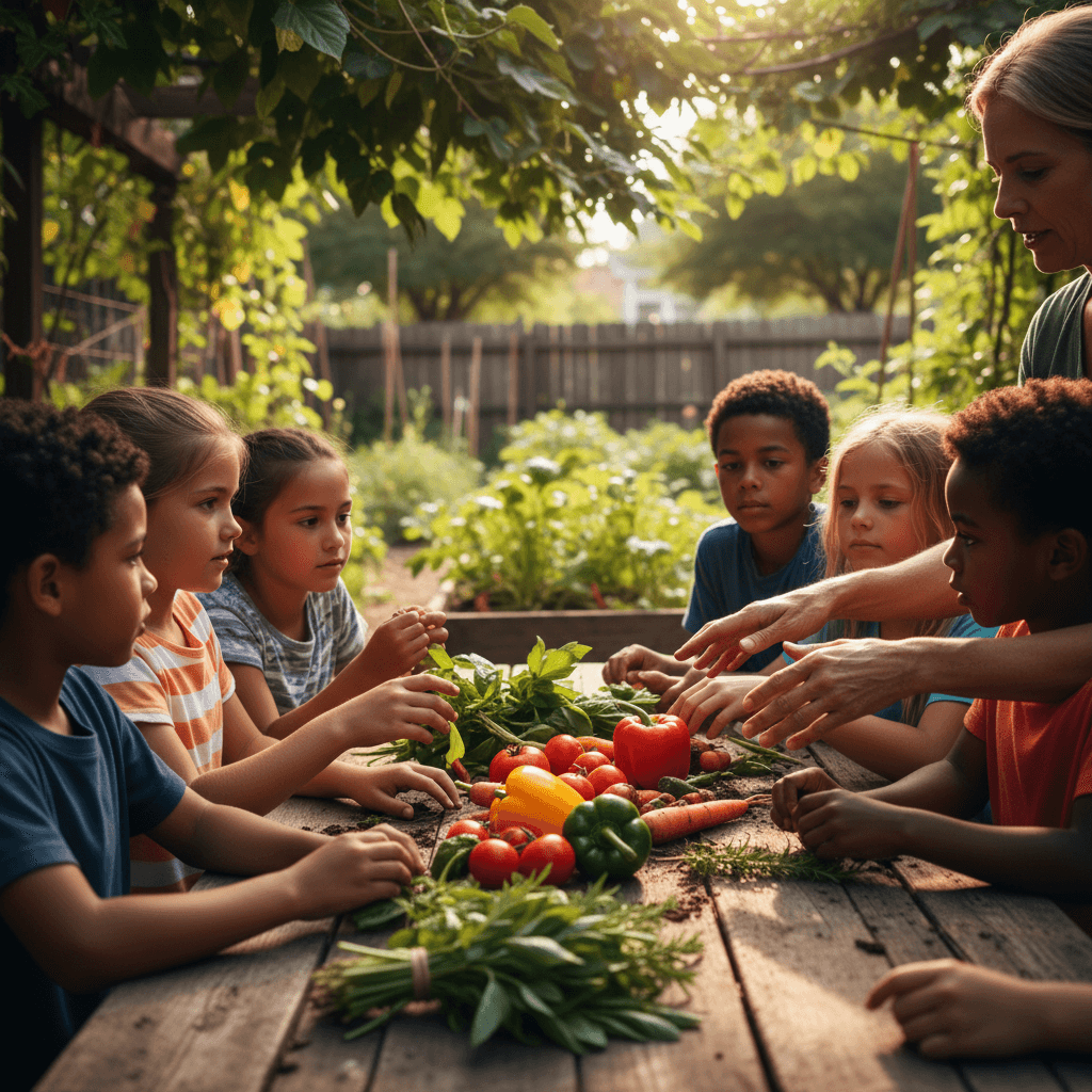 School garden partnership and environmental learning